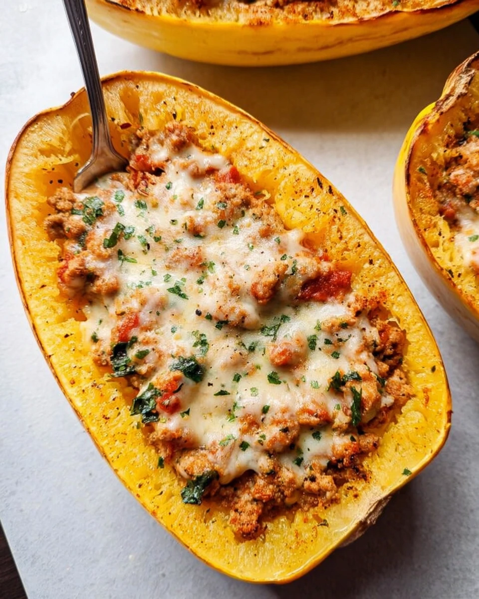 Cheesy Sausage-Stuffed Spaghetti Squash 7 Cheesy Sausage-Stuffed Spaghetti Squash