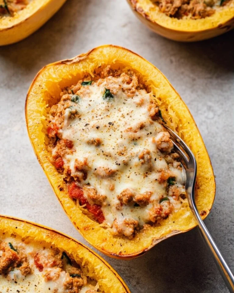 Cheesy Sausage Stuffed Spaghetti Squash 0 2025 09 16