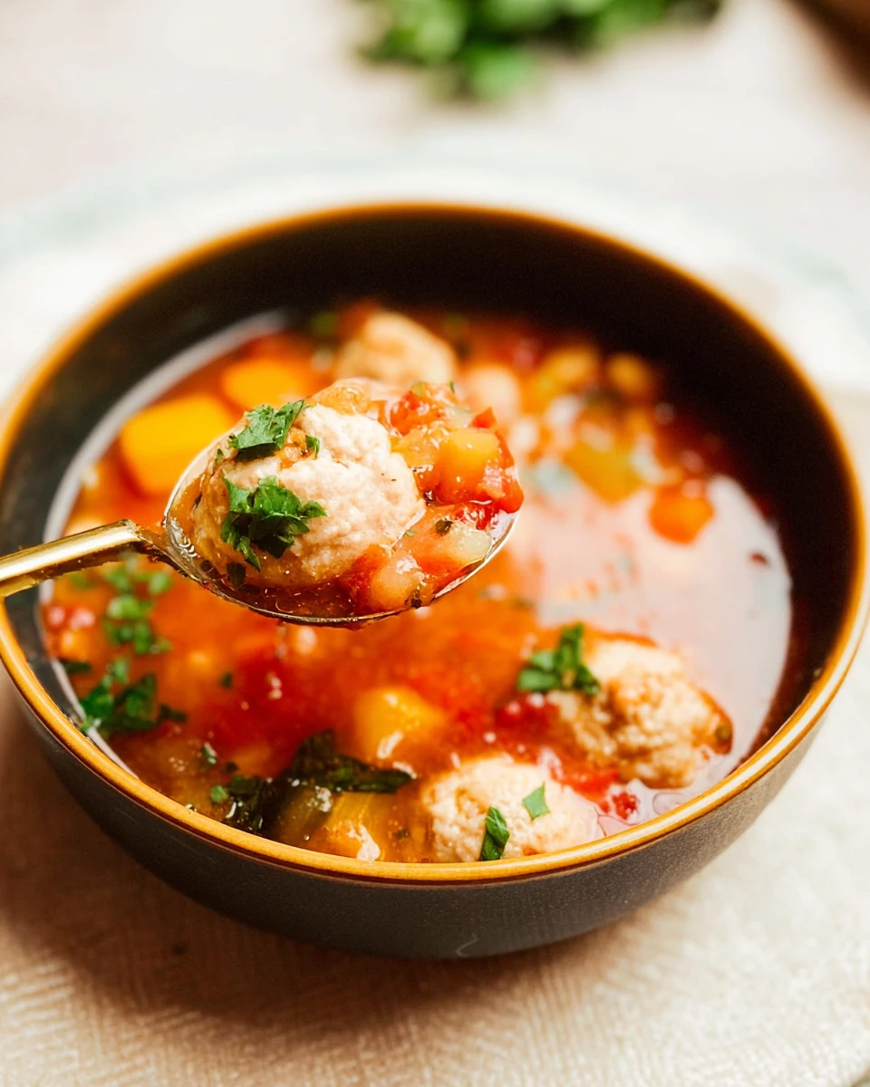 Chicken Meatball Soup 6 Chicken Meatball Soup