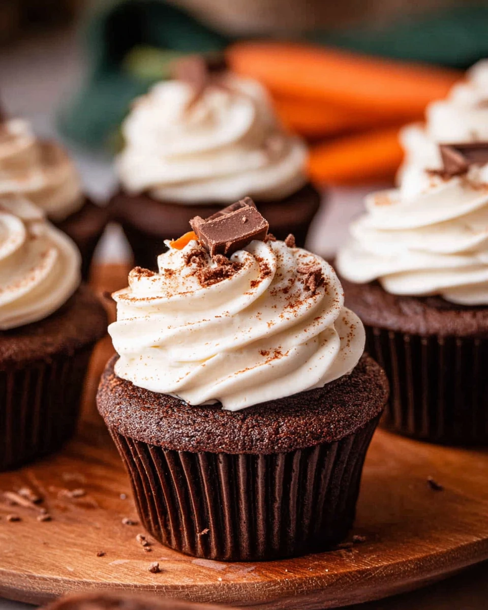 Chocolate Carrot Cake Cupcakes 5 Chocolate Carrot Cake Cupcakes