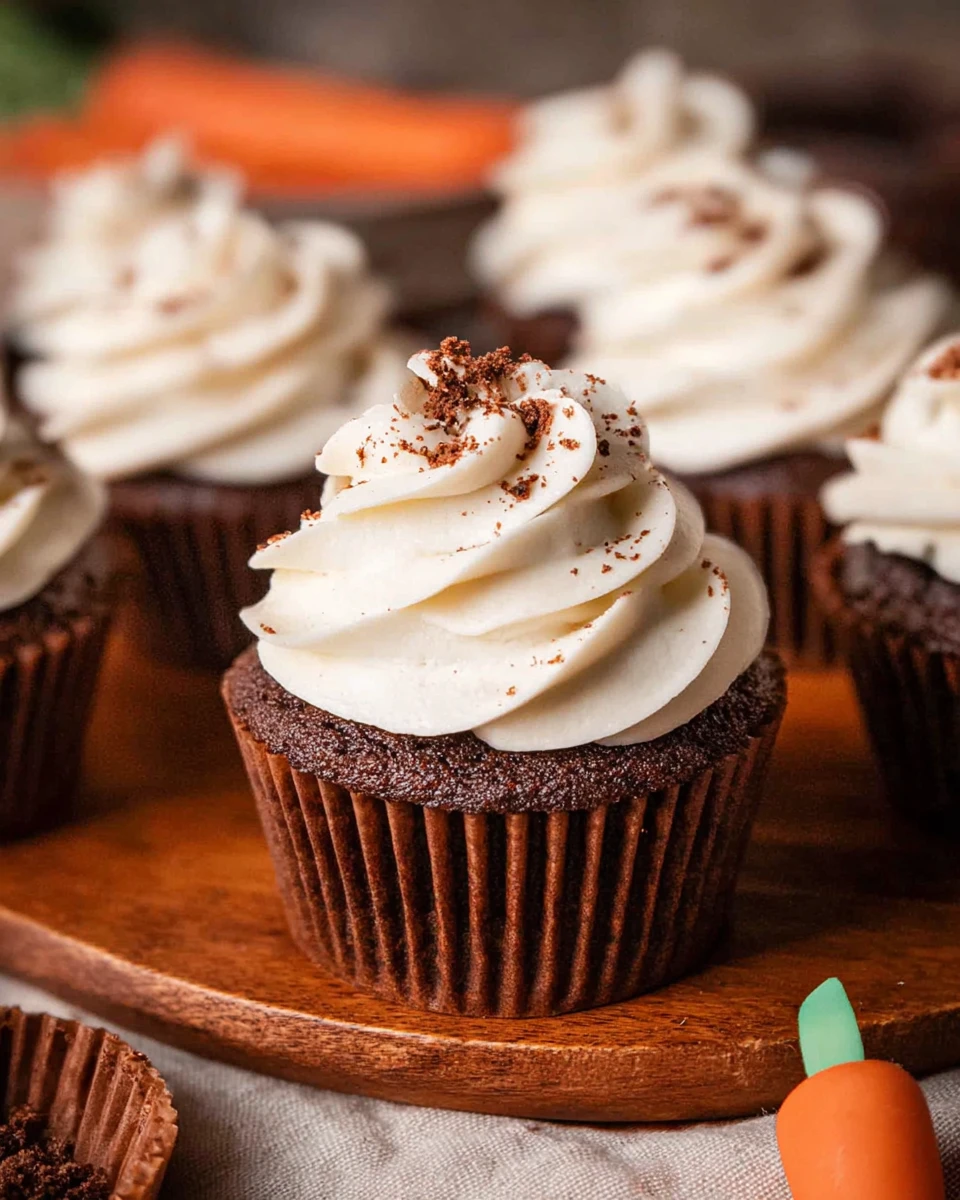 Chocolate Carrot Cake Cupcakes 6 Chocolate Carrot Cake Cupcakes