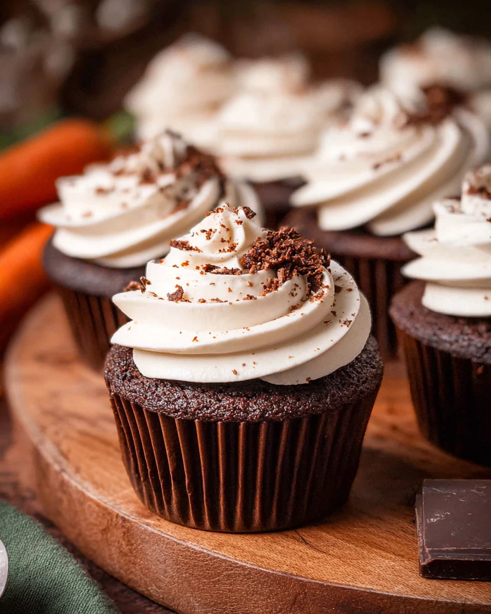 Chocolate Carrot Cake Cupcakes 7 Chocolate Carrot Cake Cupcakes