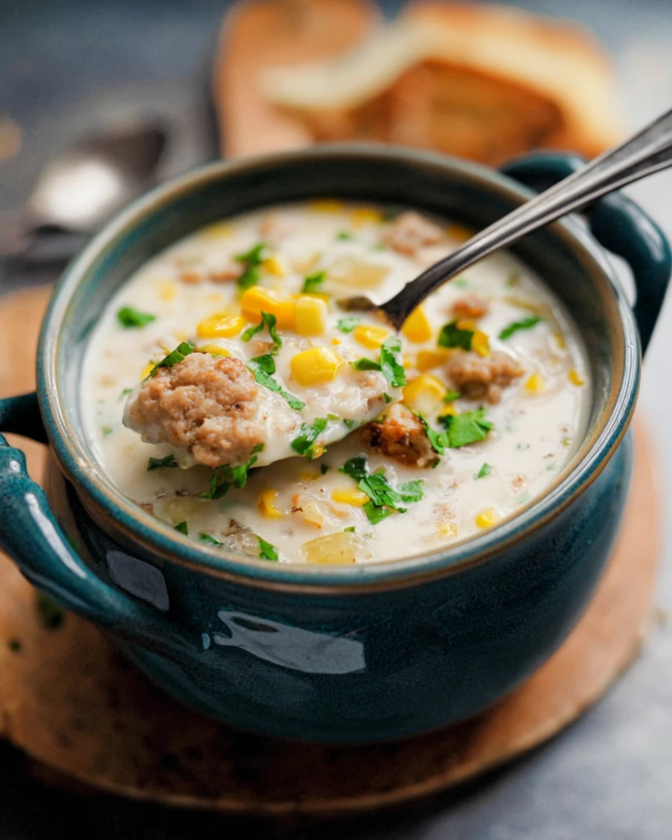 Crockpot Sausage Corn Chowder