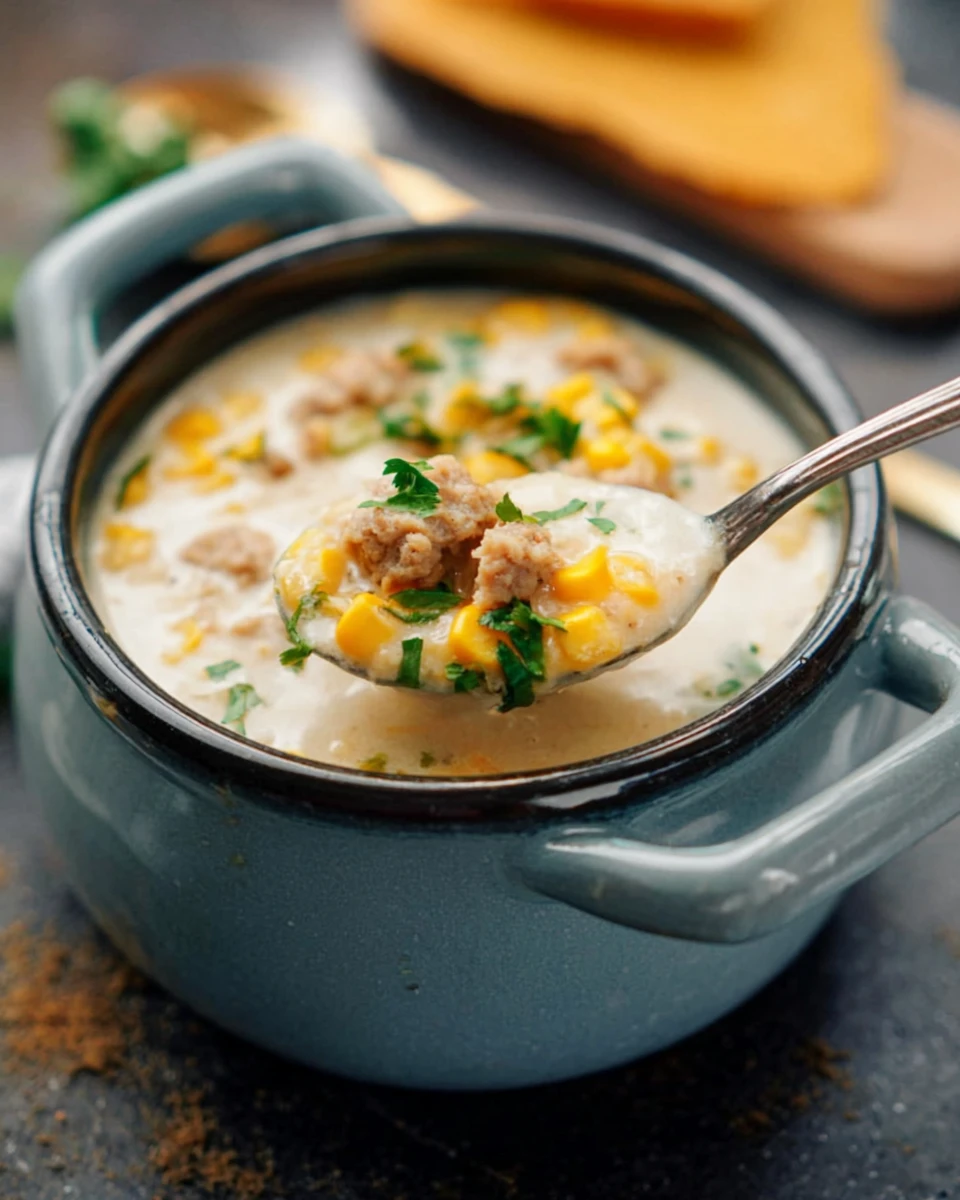 Crockpot Sausage Corn Chowder