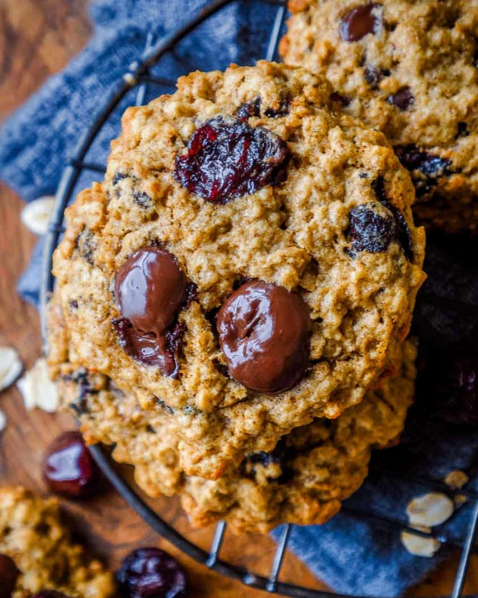 Dark Chocolate Cherry Oatmeal Cookies 6 Dark Chocolate Cherry Oatmeal Cookies