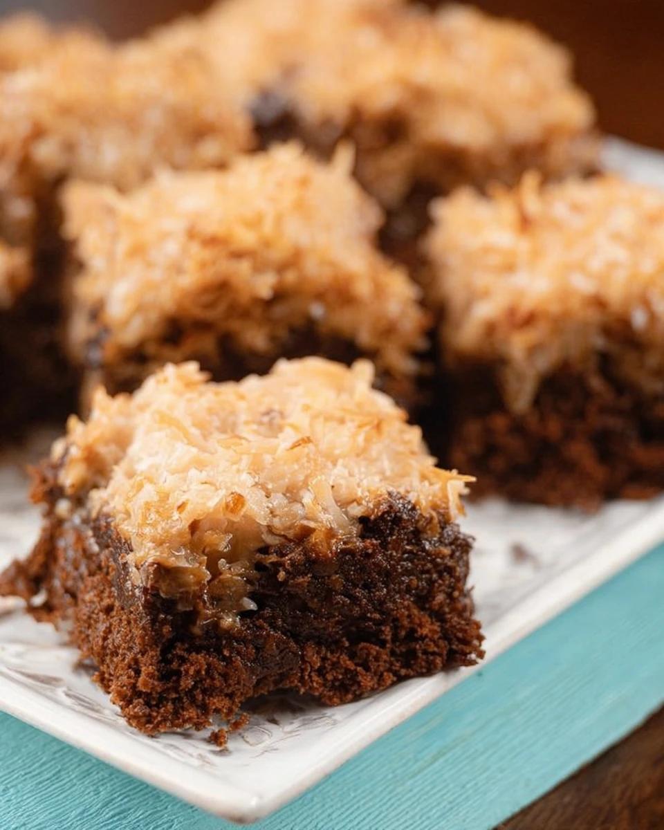 German Chocolate Brownies 7 German Chocolate Brownies