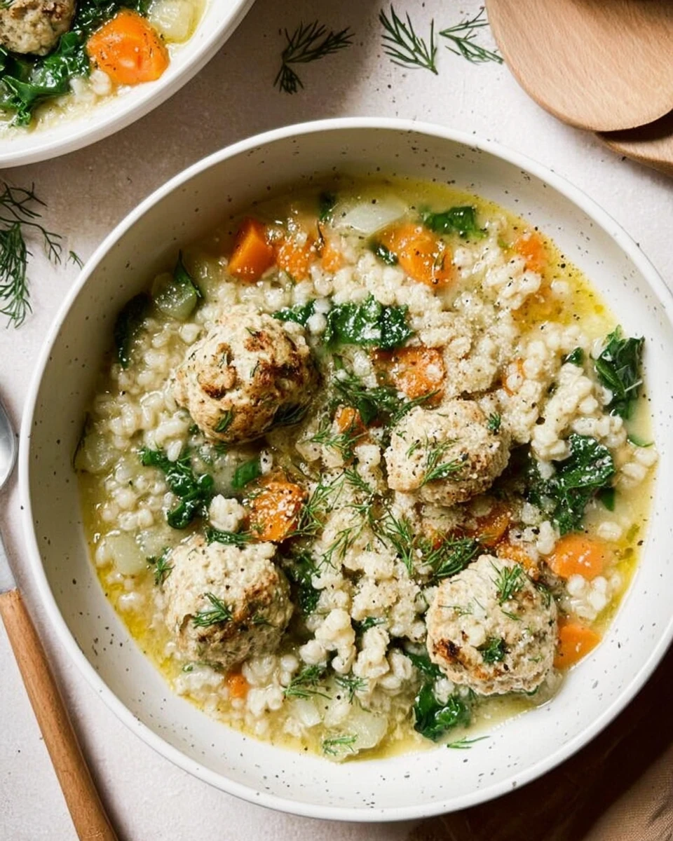 Lemon Barley Soup With Chicken Meatballs &Amp; Dill 6 Lemon Barley Soup With Chicken Meatballs &Amp; Dill