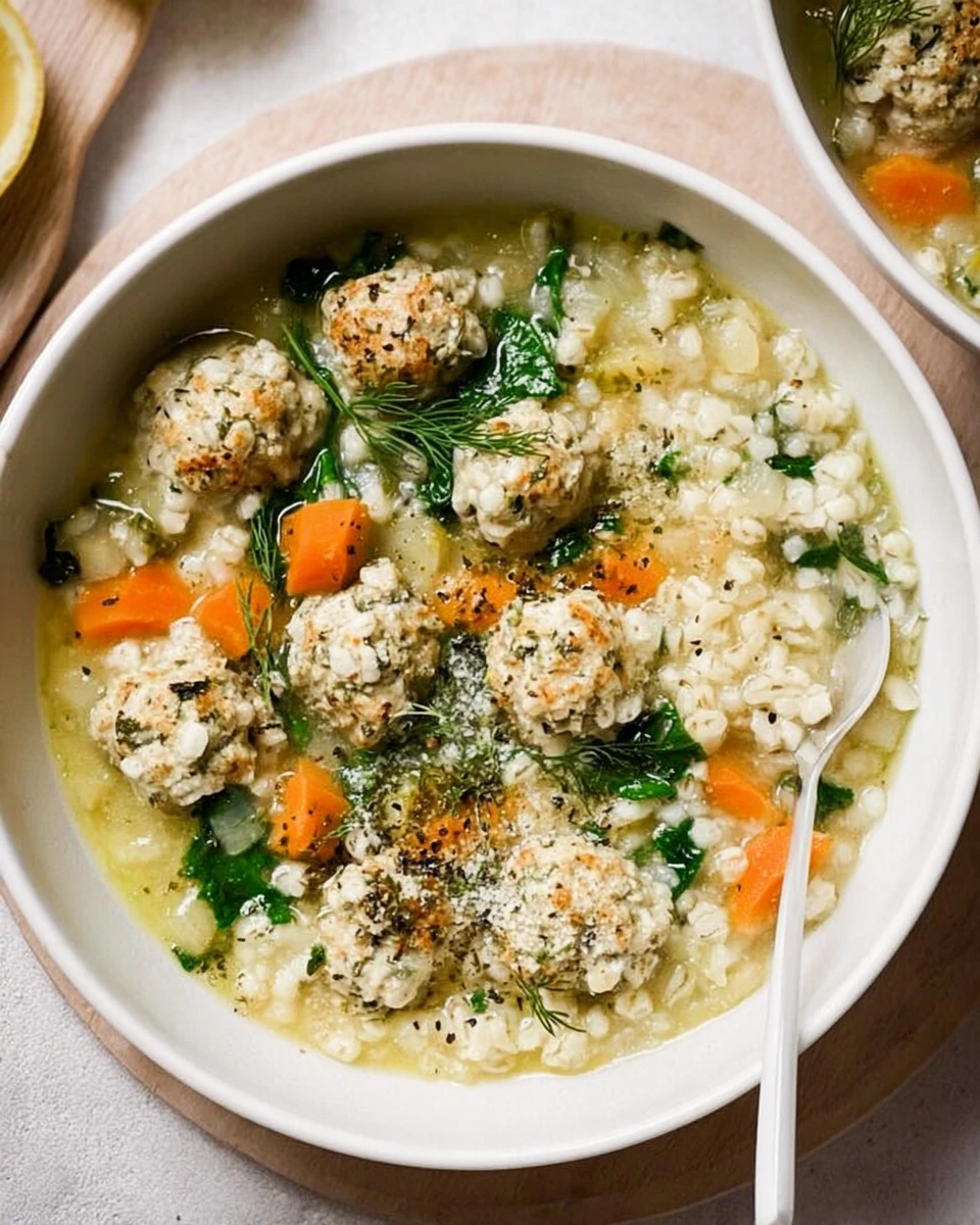 Lemon Barley Soup With Chicken Meatballs &Amp; Dill 7 Lemon Barley Soup With Chicken Meatballs &Amp; Dill