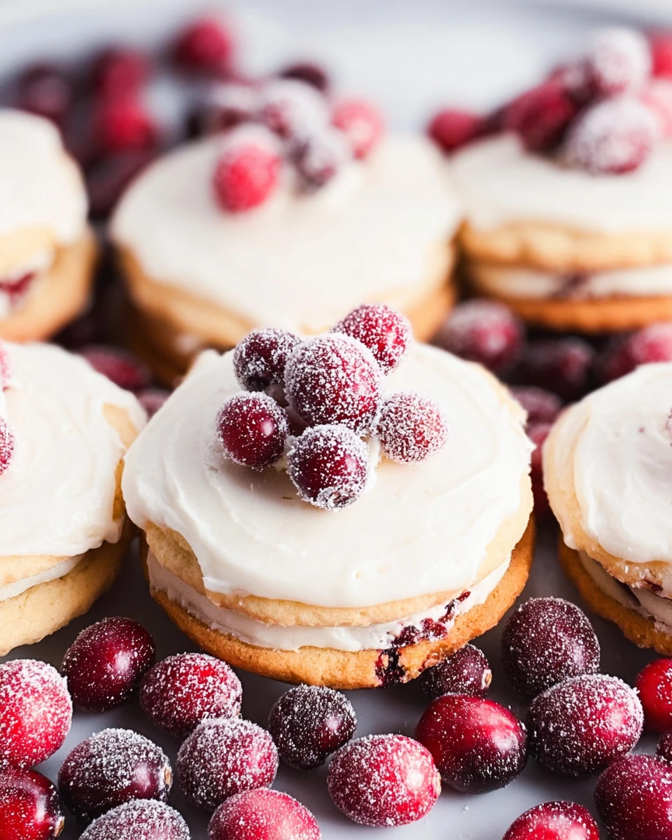 Sparkling Frosted Cranberry Cookies