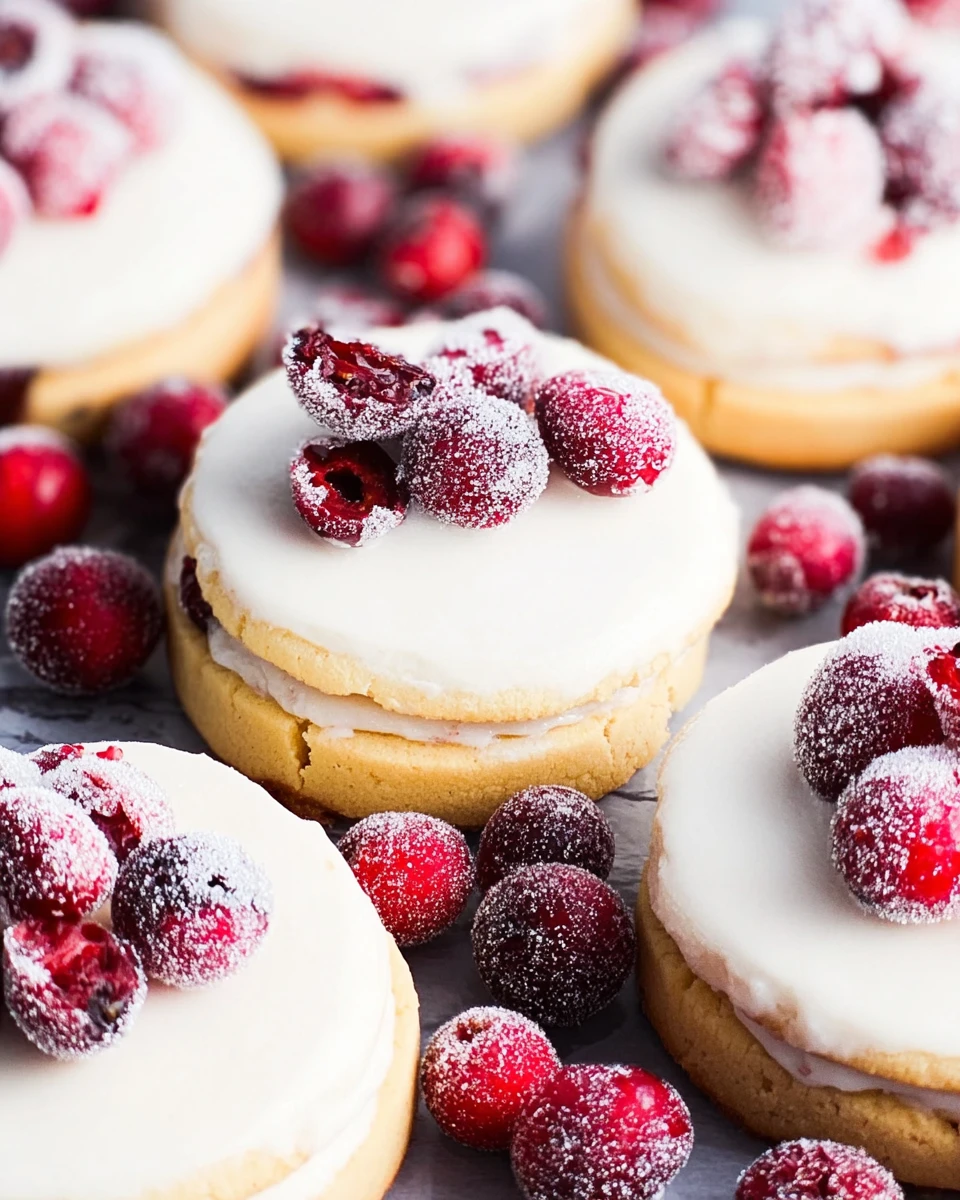 Sparkling Frosted Cranberry Cookies