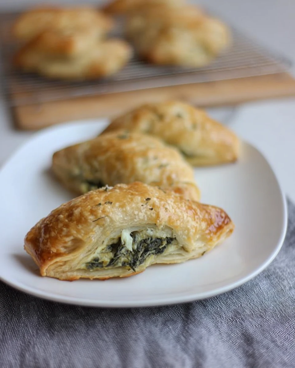 Spinach And Artichoke Stuffed Puff Pastry