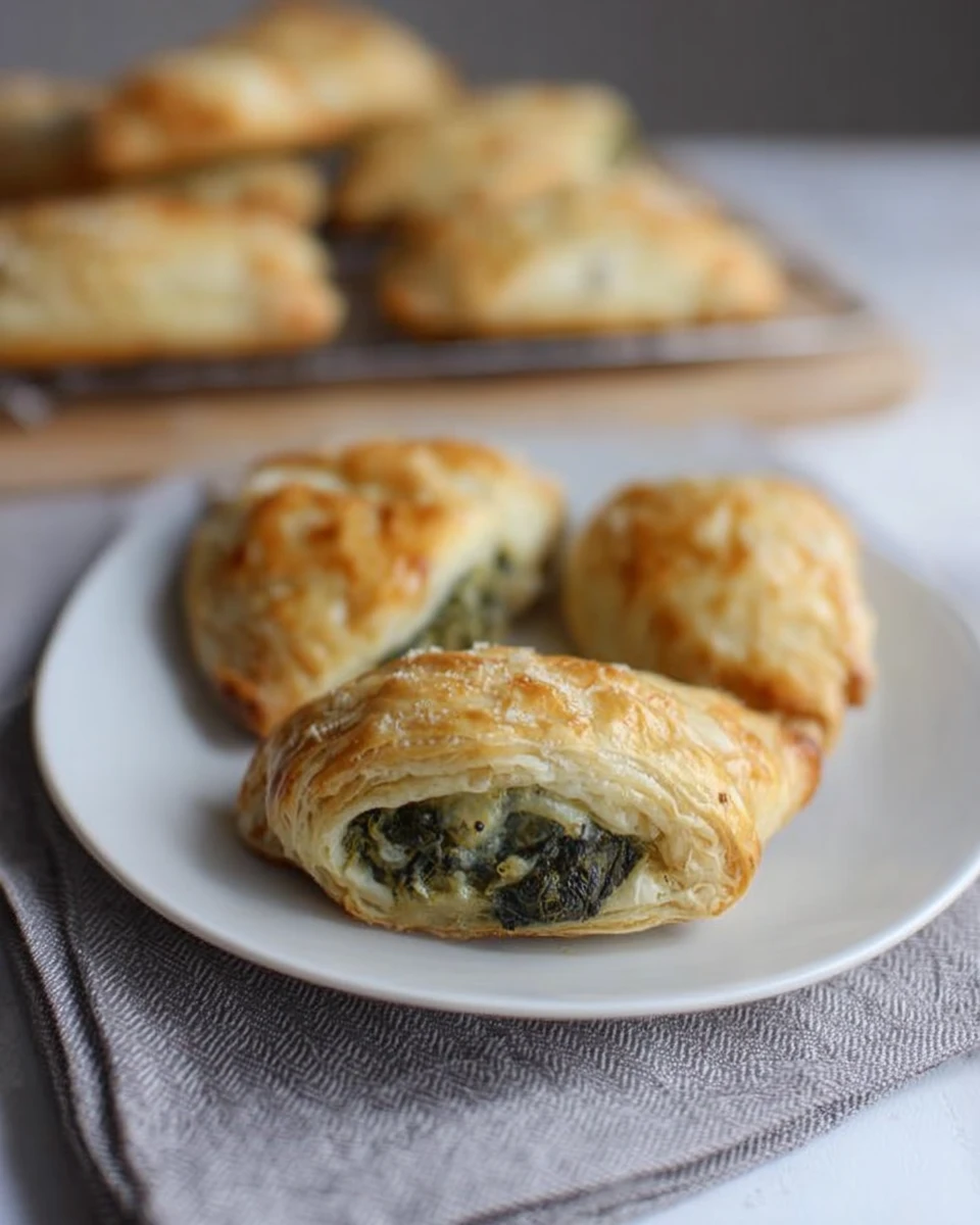 Spinach And Artichoke Stuffed Puff Pastry