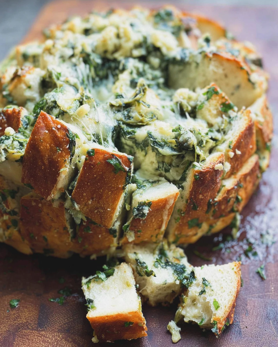 Spinach Artichoke Pull-Apart Bread 7 Spinach Artichoke Pull-Apart Bread