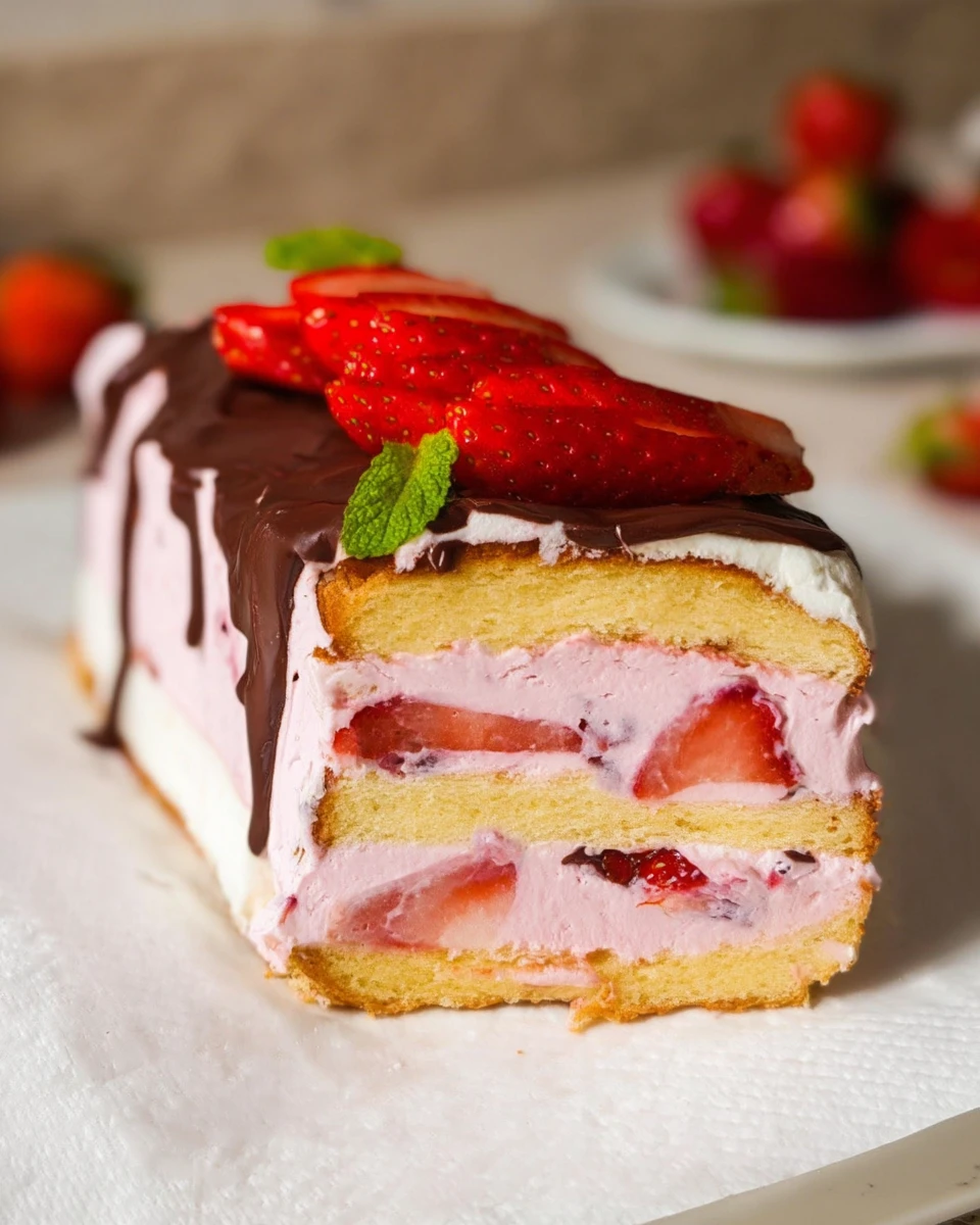 Strawberry Ice Cream Cake 6 Strawberry Ice Cream Cake