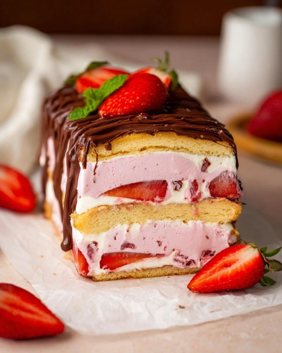 Strawberry Ice Cream Cake 7 Strawberry Ice Cream Cake