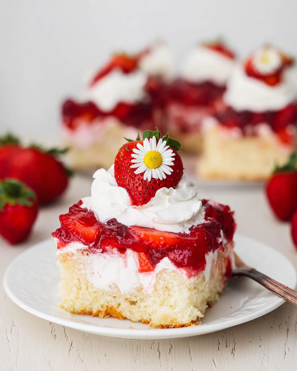 Strawberry Shortcake Poke Cake