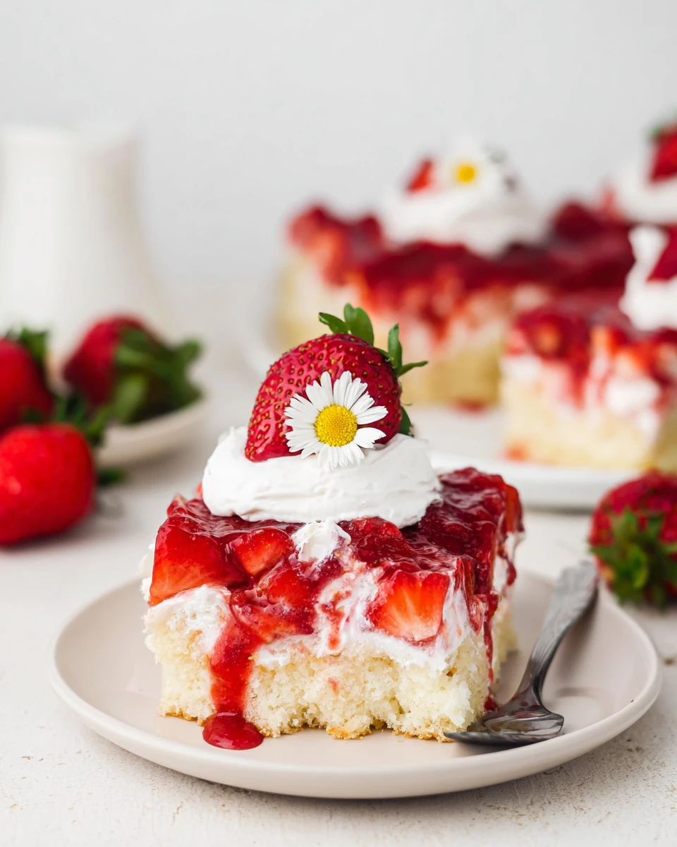 Strawberry Shortcake Poke Cake