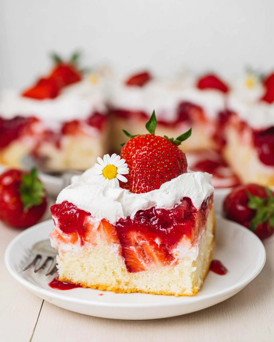 Strawberry Shortcake Poke Cake