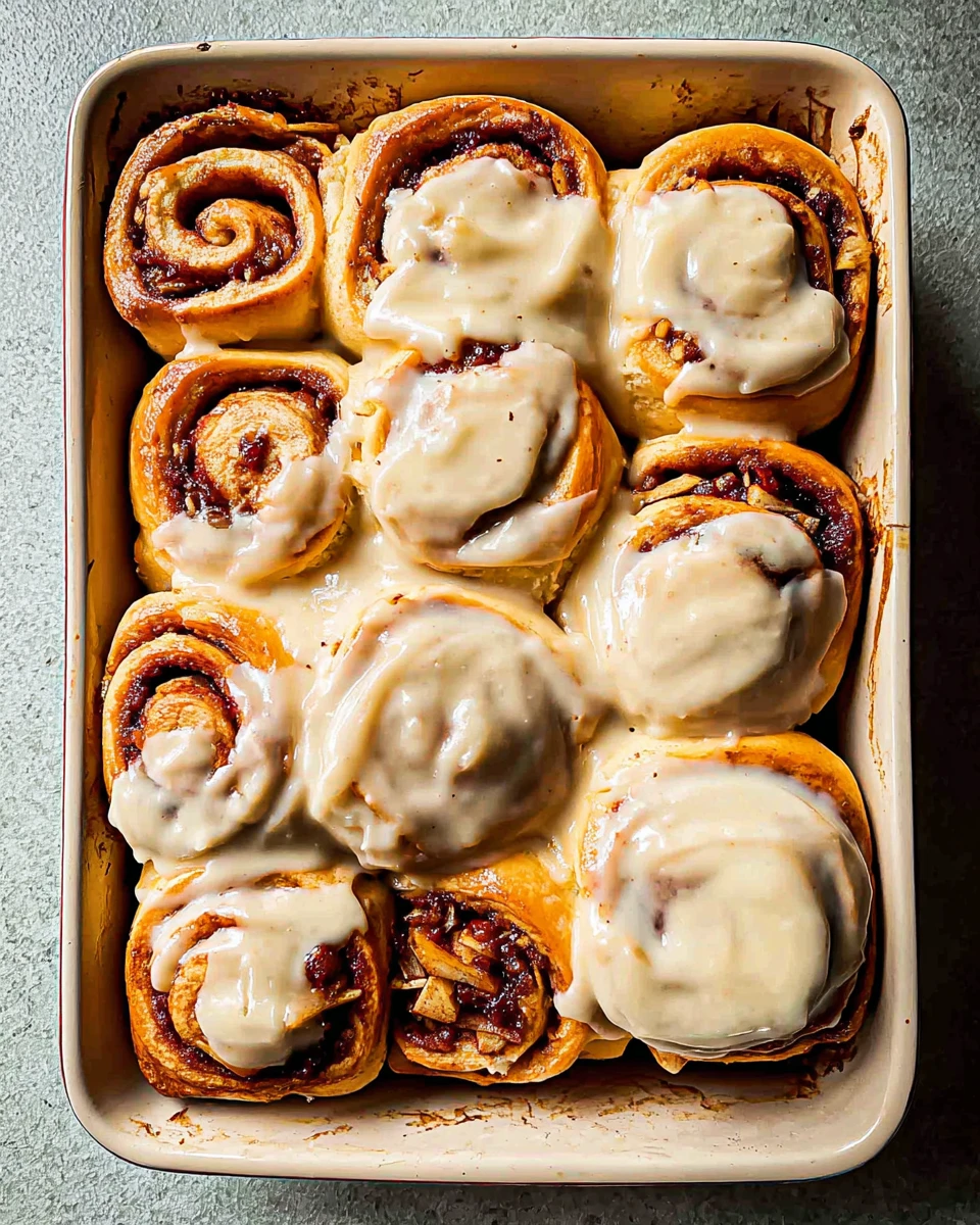 Apple Custard Cinnamon Rolls (Vegan)
