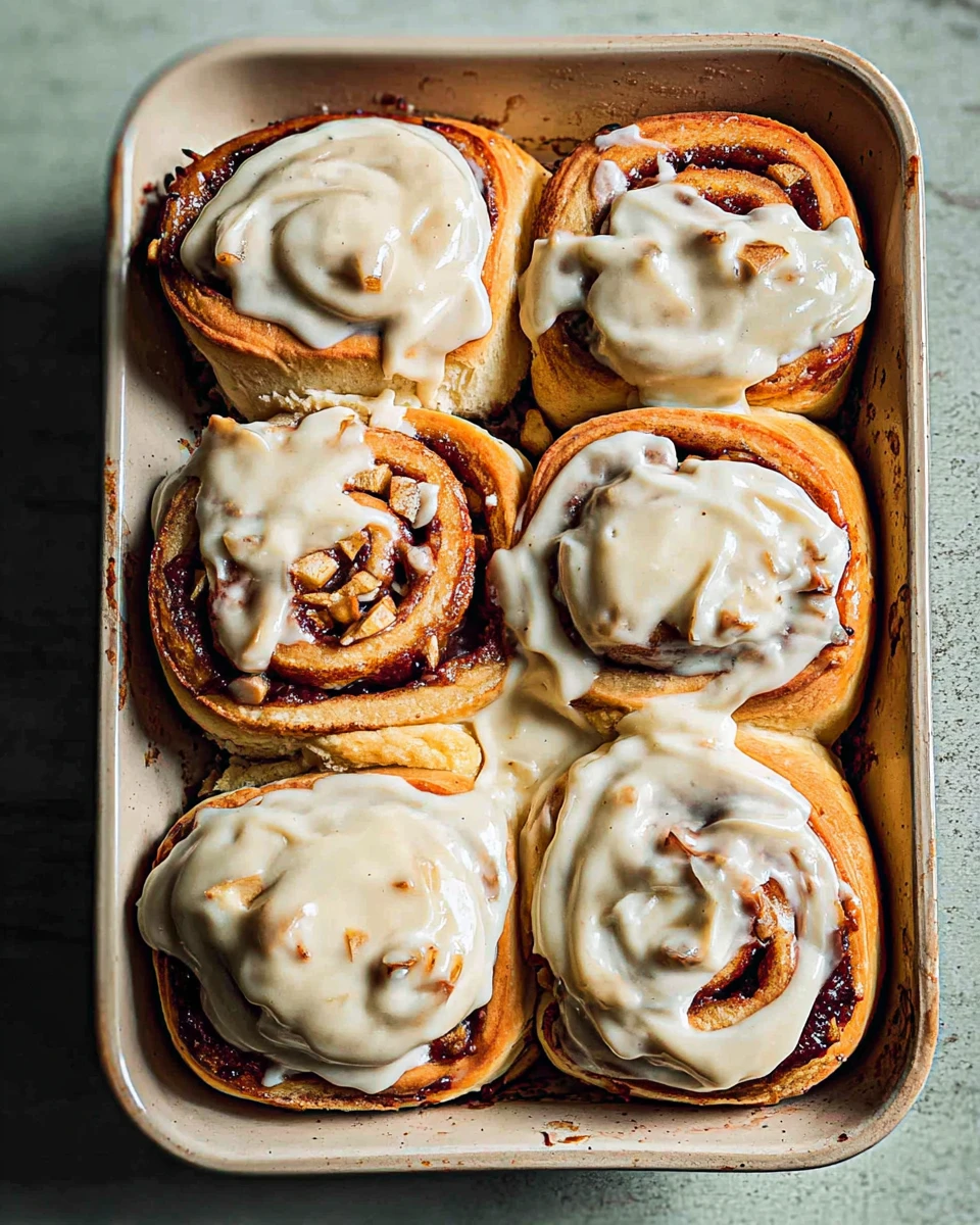 Apple Custard Cinnamon Rolls (Vegan)