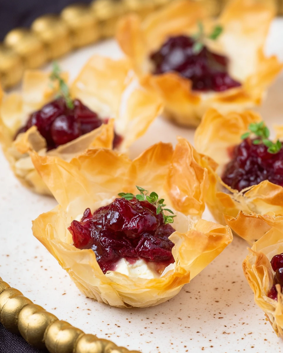Brie And Cranberry Phyllo Cups
