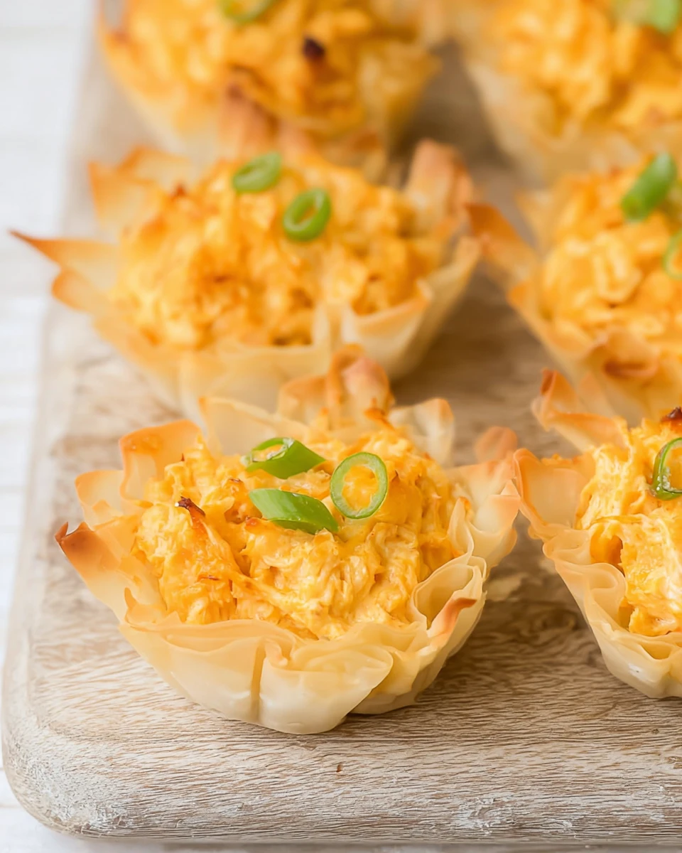 Buffalo Chicken Phyllo Cups