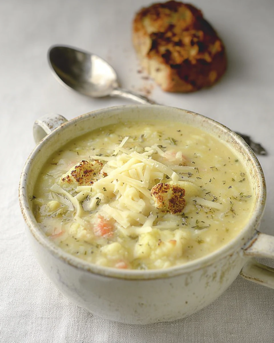 Cheddar Cauliflower And Roasted Garlic Soup 5 Cheddar Cauliflower And Roasted Garlic Soup