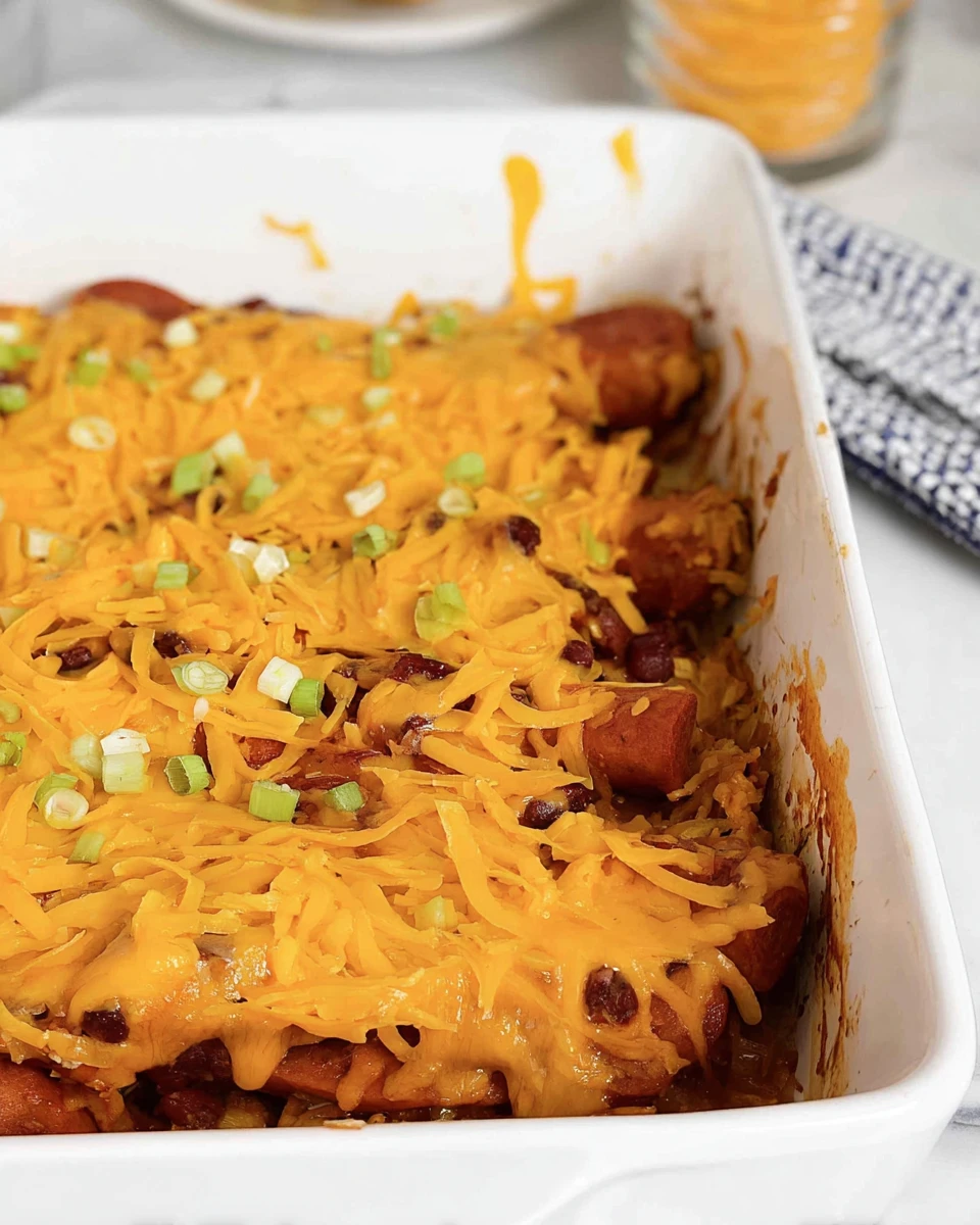 Chili Cheese Dog Casserole