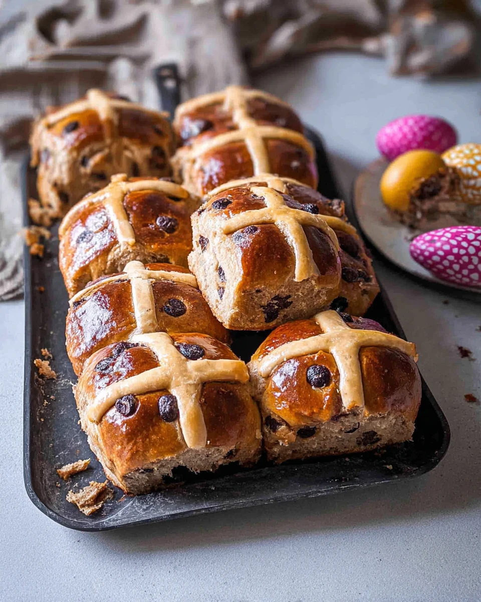 Chocolate Chip Hot Cross Buns