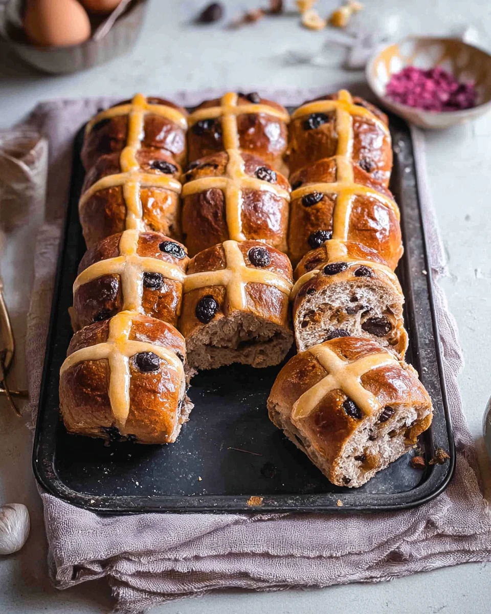 Chocolate Chip Hot Cross Buns
