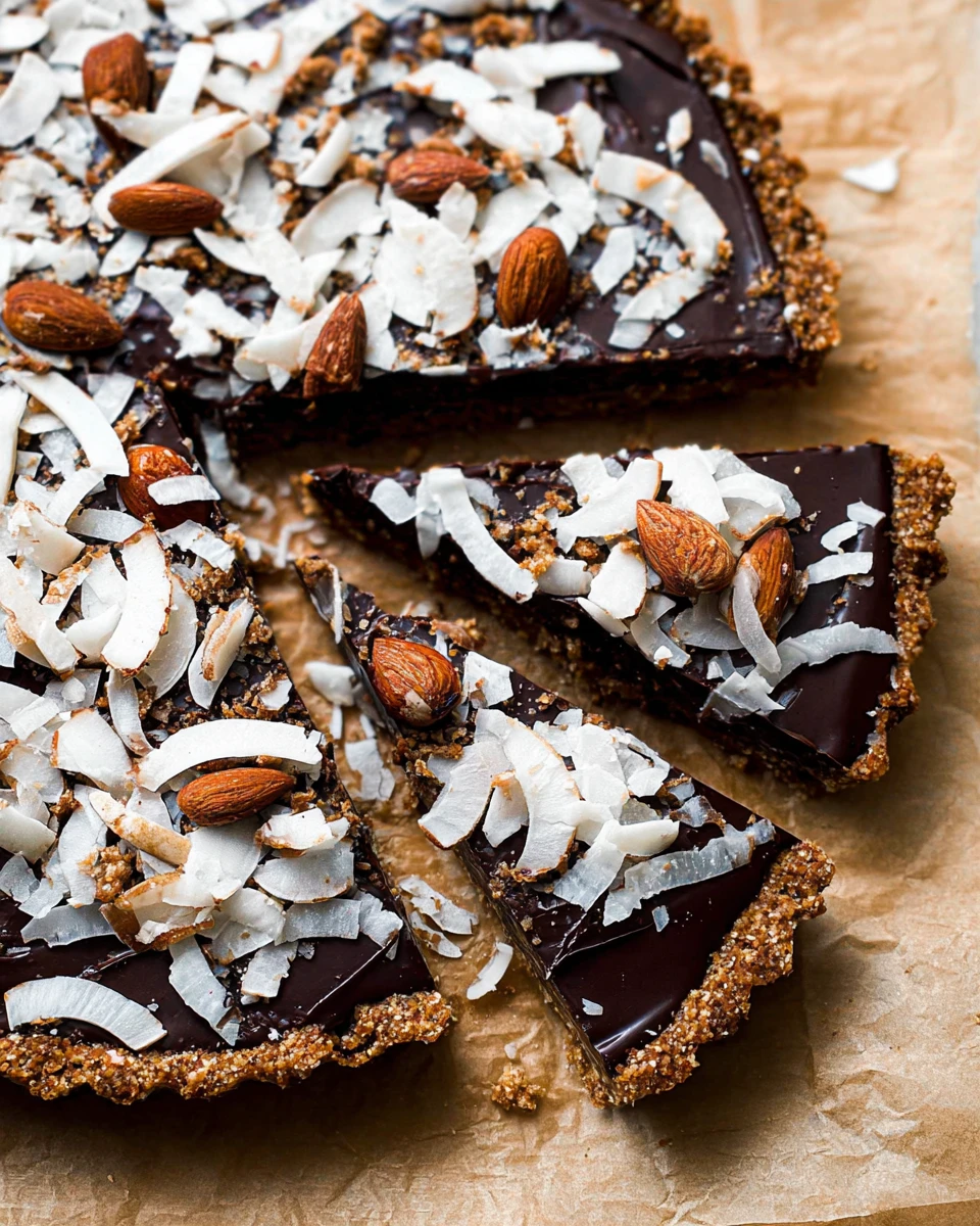 Chocolate Coconut Almond Tart 7 Chocolate Coconut Almond Tart