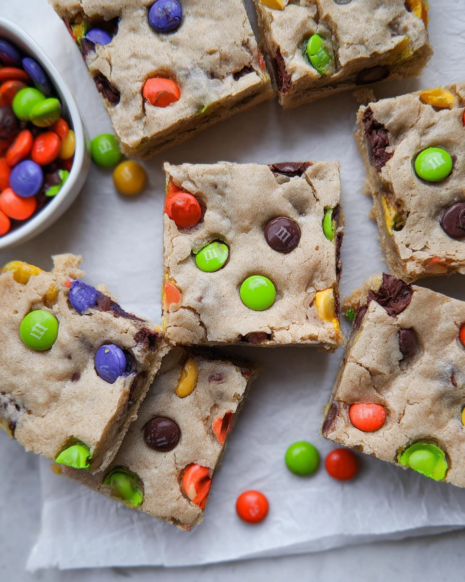 Halloween M&Amp;M Cookie Bars