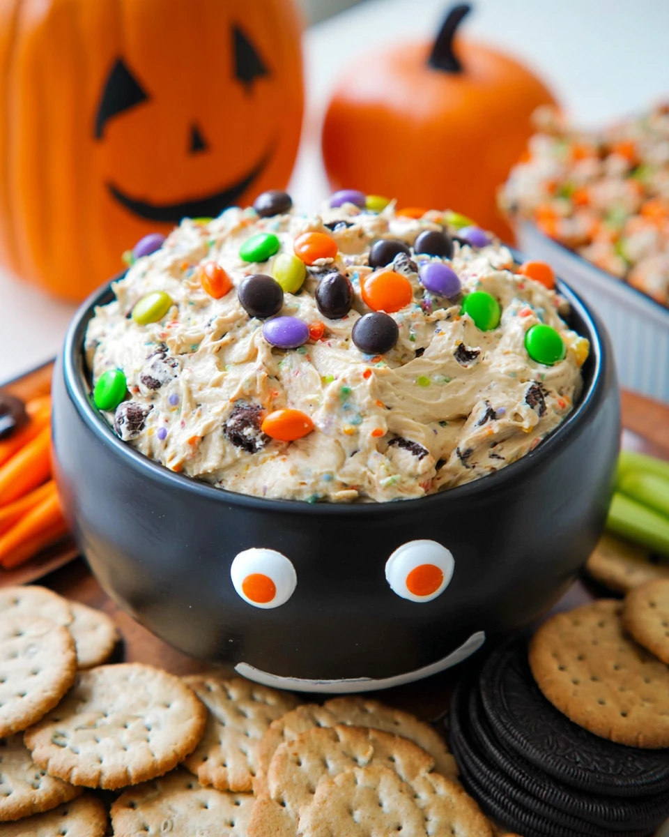 Halloween Monster Cookie Dough Dip 6 Halloween Monster Cookie Dough Dip