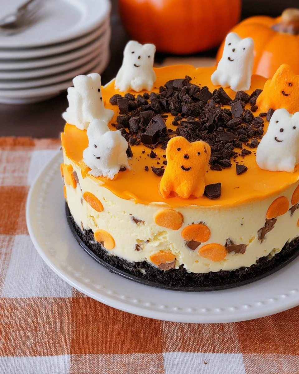 Halloween Peeps Cheesecake 5 Halloween Peeps Cheesecake