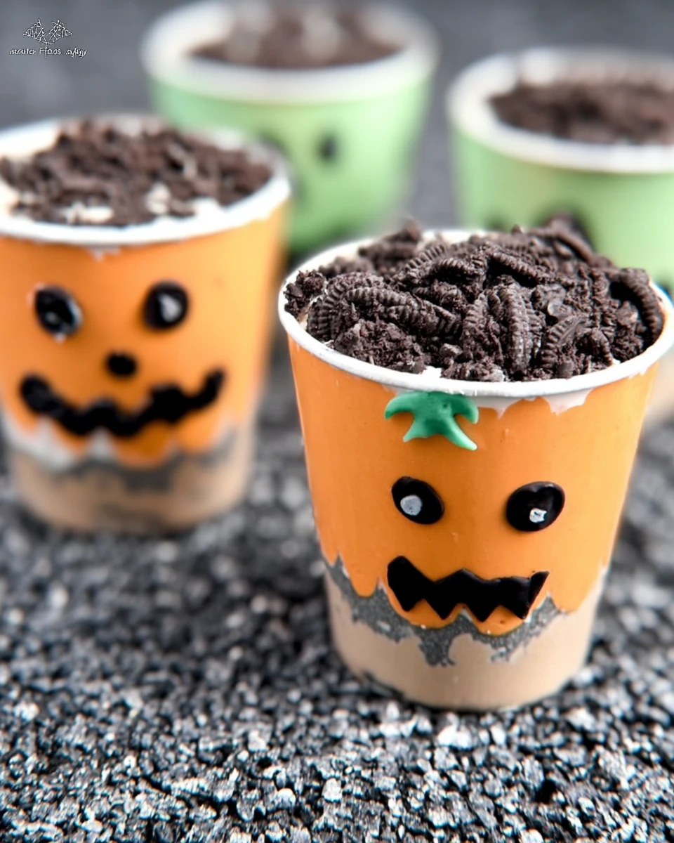 Halloween Pudding Cups