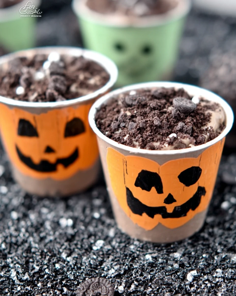 Halloween Pudding Cups