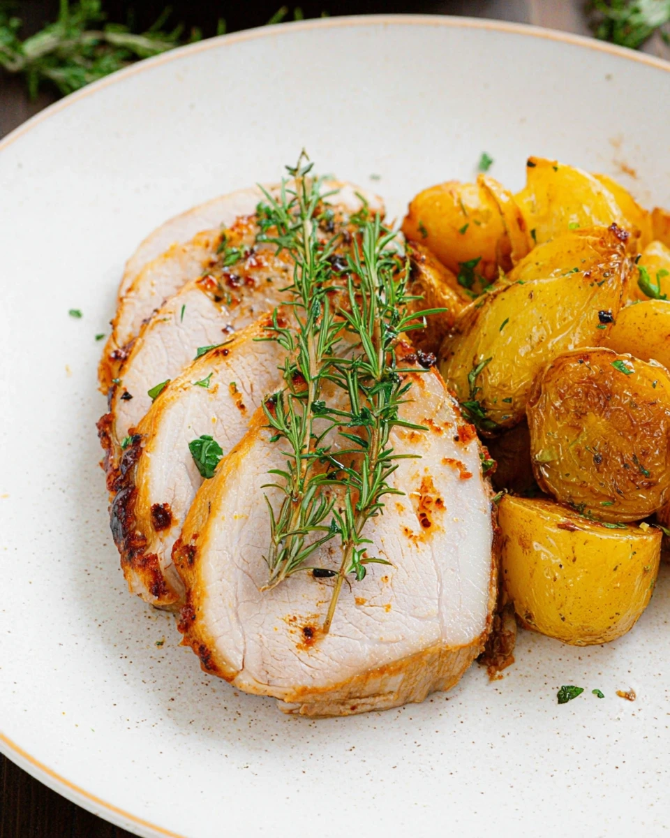 Juicy Pork Loin Roast With Potatoes