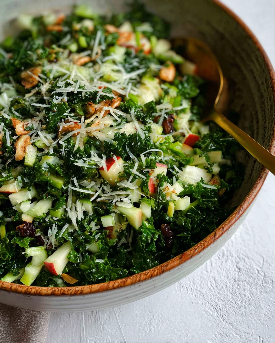 Kale Salad With Apples And Manchego