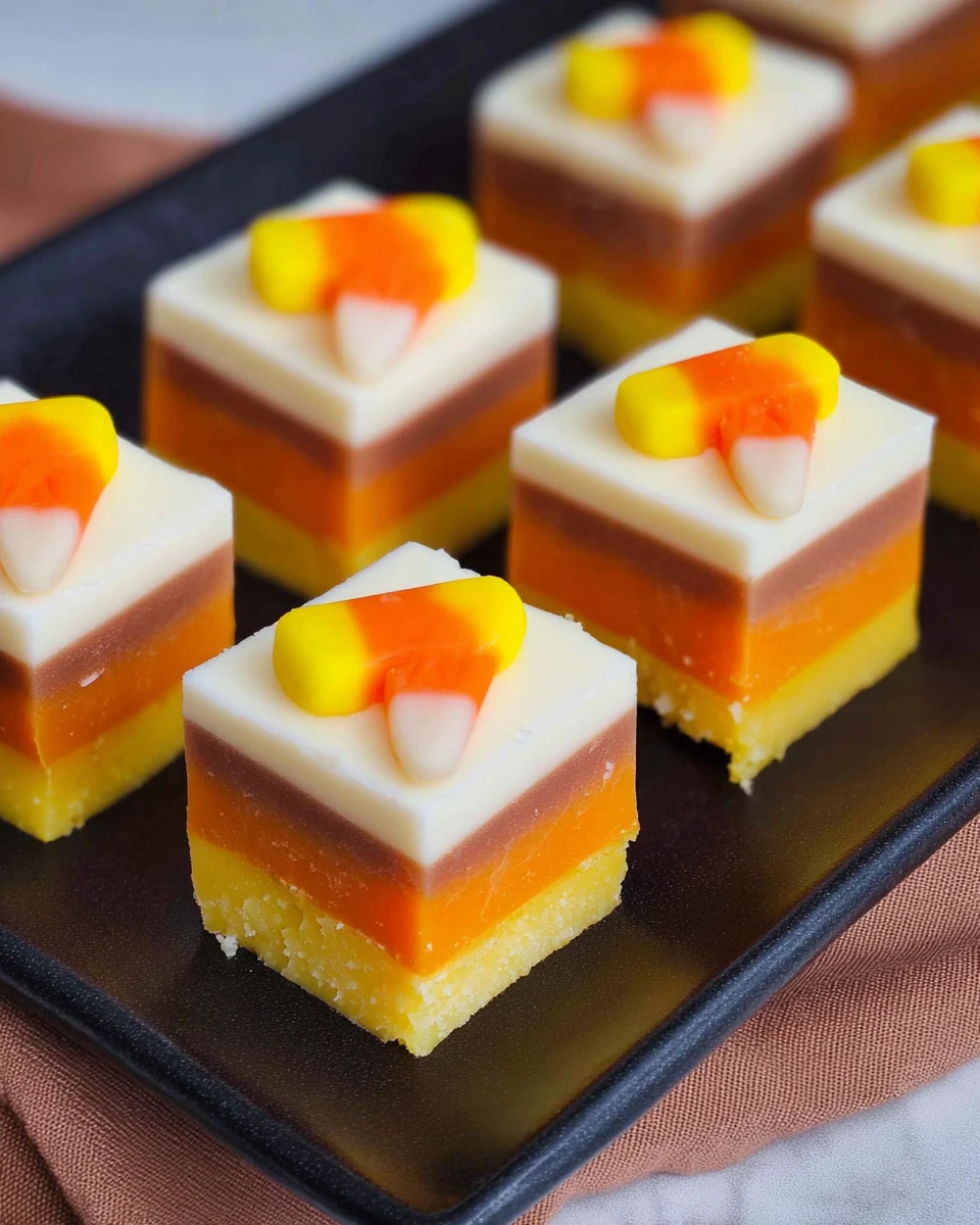 Layered Candy Corn Fudge