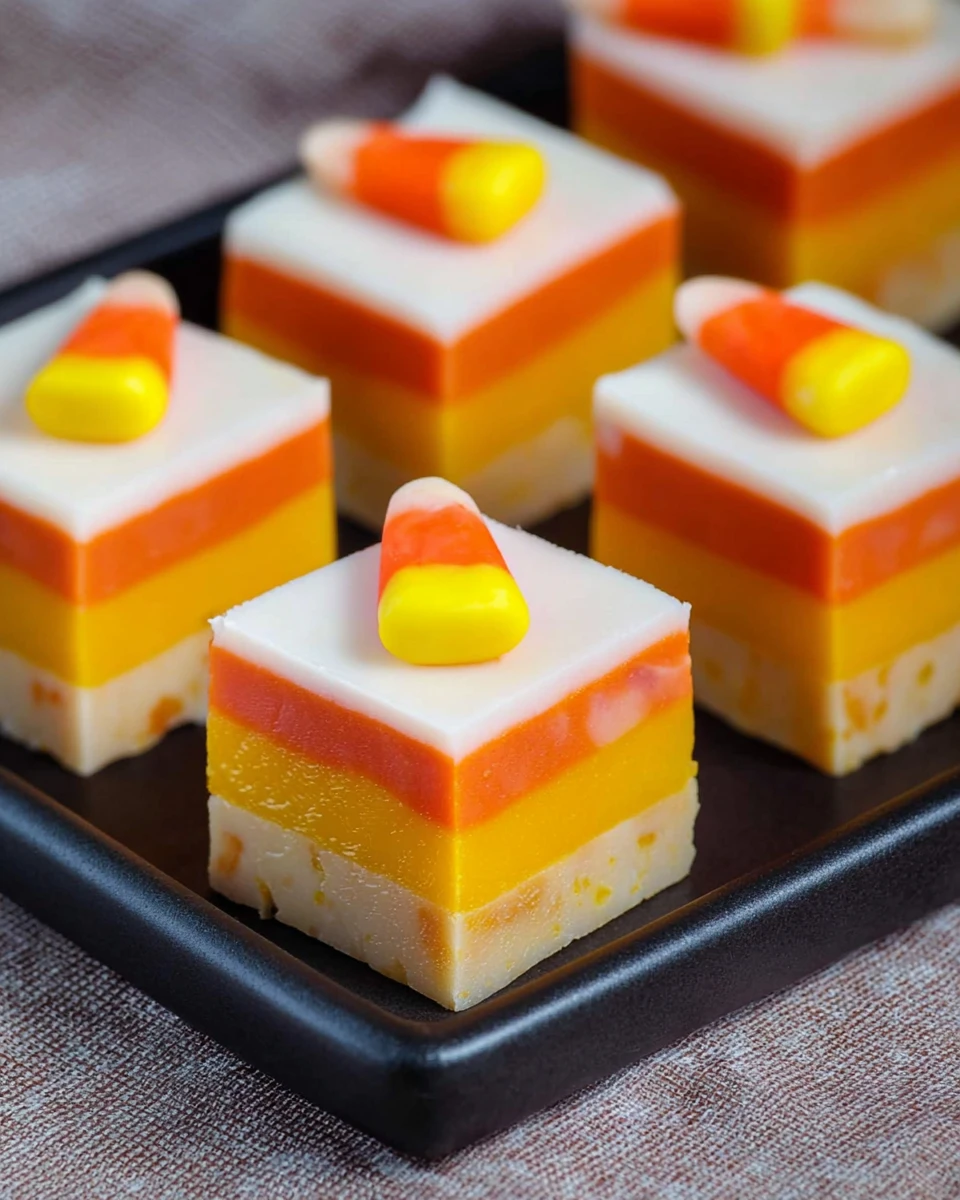 Layered Candy Corn Fudge