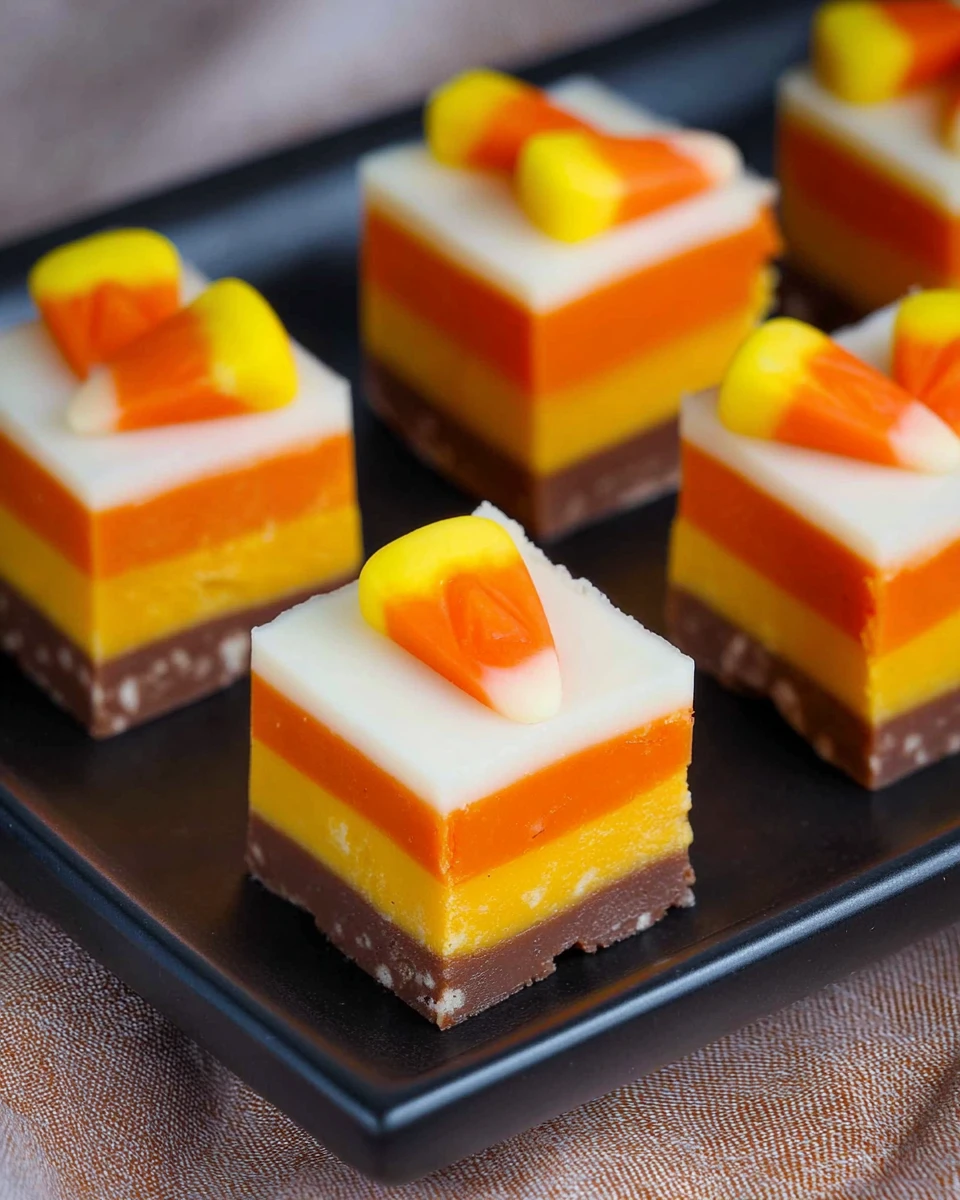Layered Candy Corn Fudge