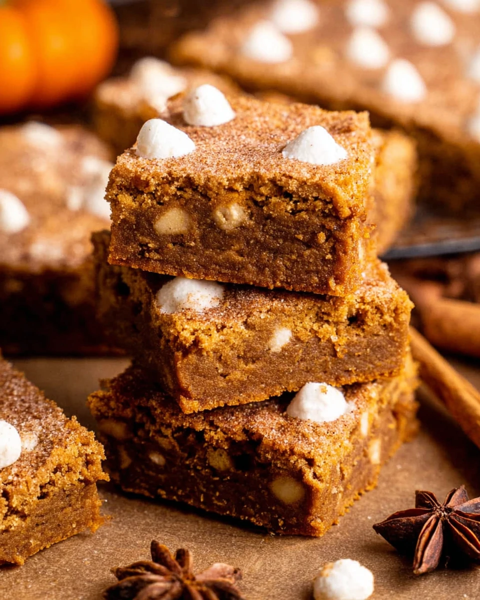 Pumpkin Blondies 6 Pumpkin Blondies