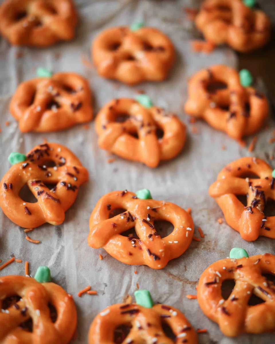 Pumpkin Pretzels 7 Pumpkin Pretzels