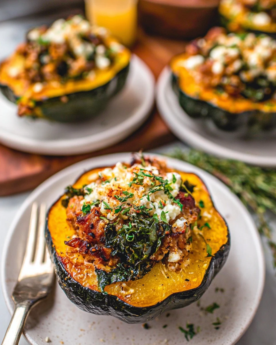 Sausage Stuffed Acorn Squash 6 Sausage Stuffed Acorn Squash