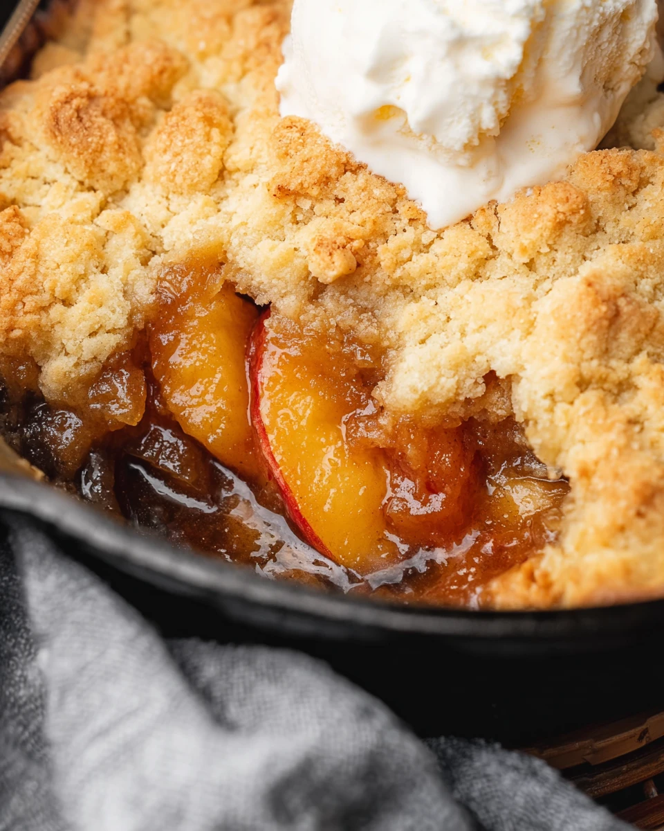 Southern Peach Cobbler In A Cast Iron Skillet 5 Southern Peach Cobbler In A Cast Iron Skillet