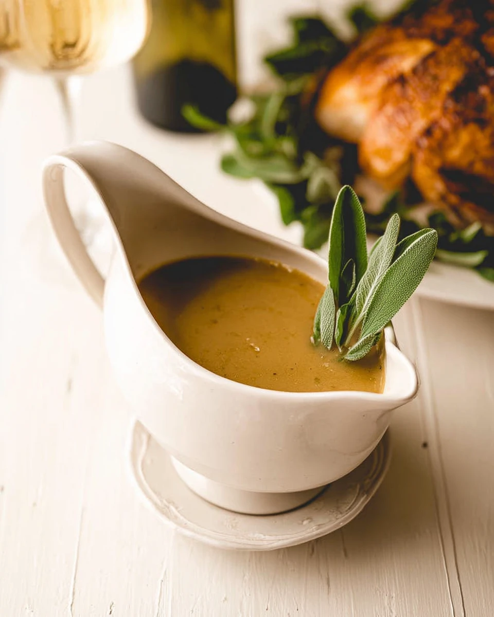 Turkey Gravy With White Wine And Sage 6 Turkey Gravy With White Wine And Sage