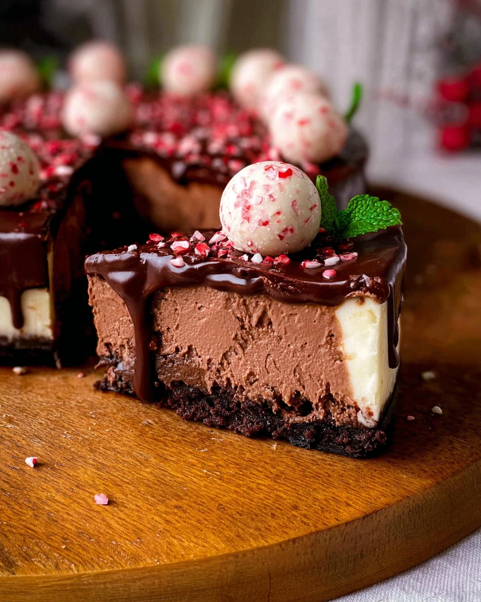Chocolate Peppermint Cheesecake