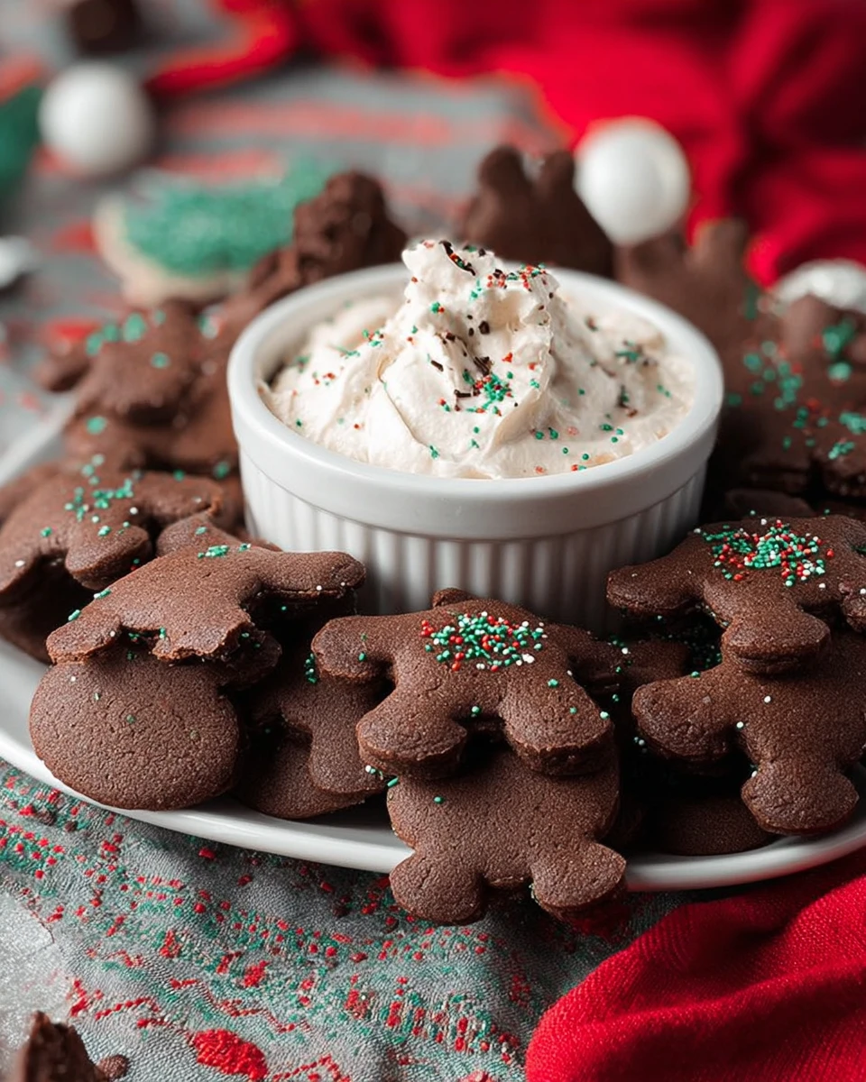 Christmas Chocolate Cookies And Dip