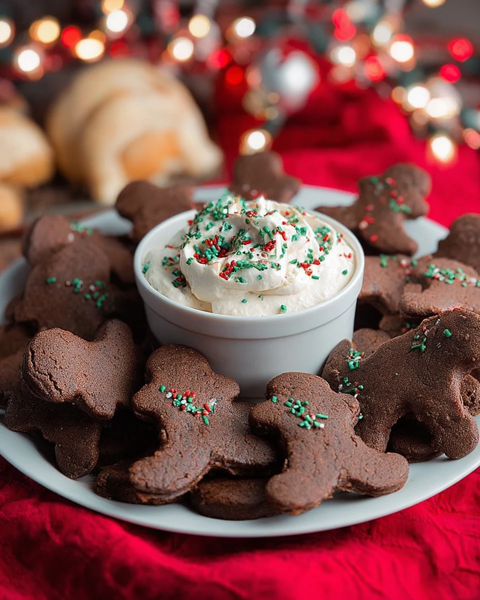 Christmas Chocolate Cookies And Dip