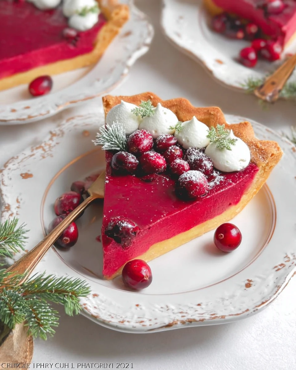 Cranberry Custard Pie